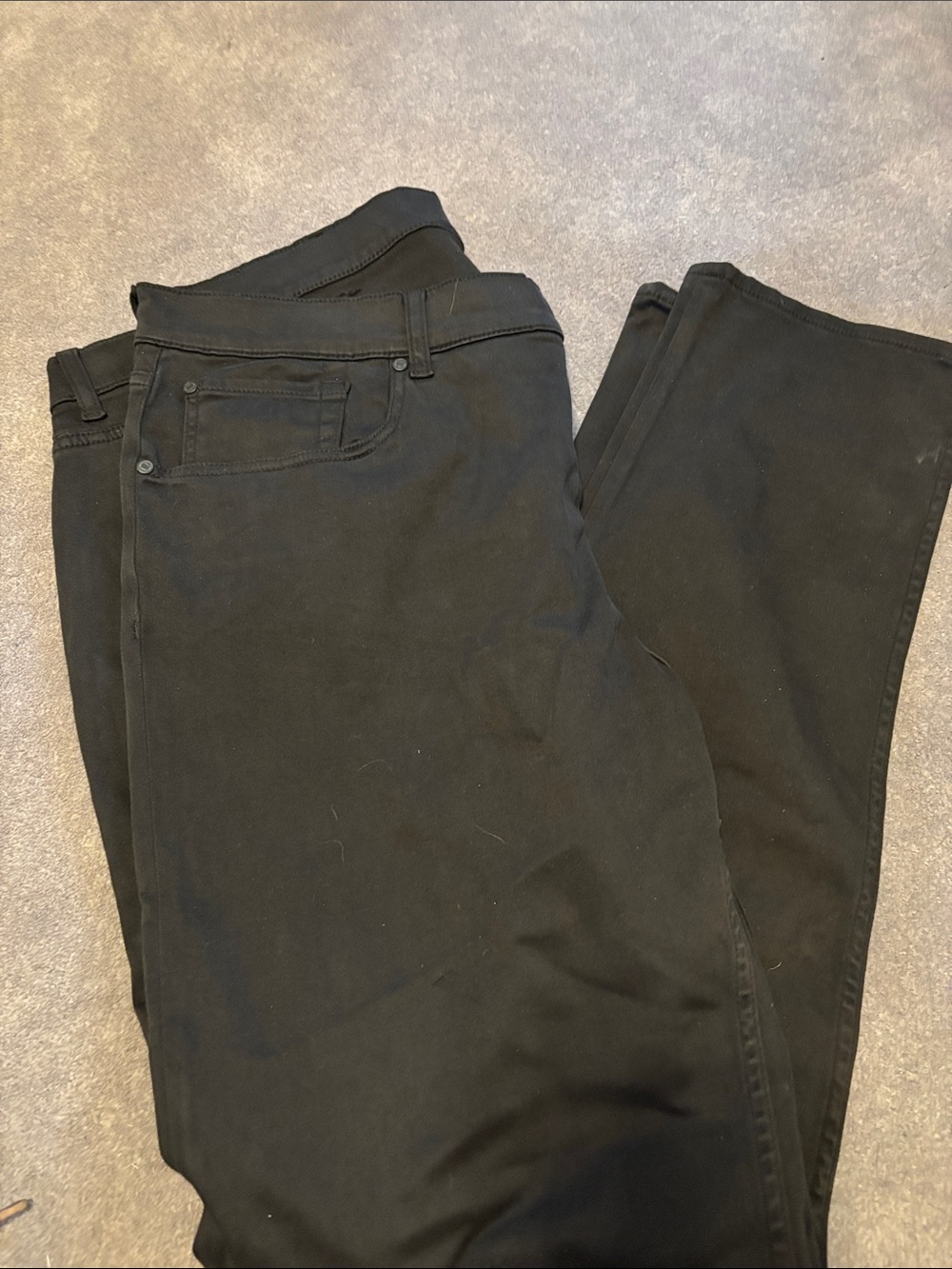 7 For All Mankind Men's Black Chinos - Classic Straight Fit